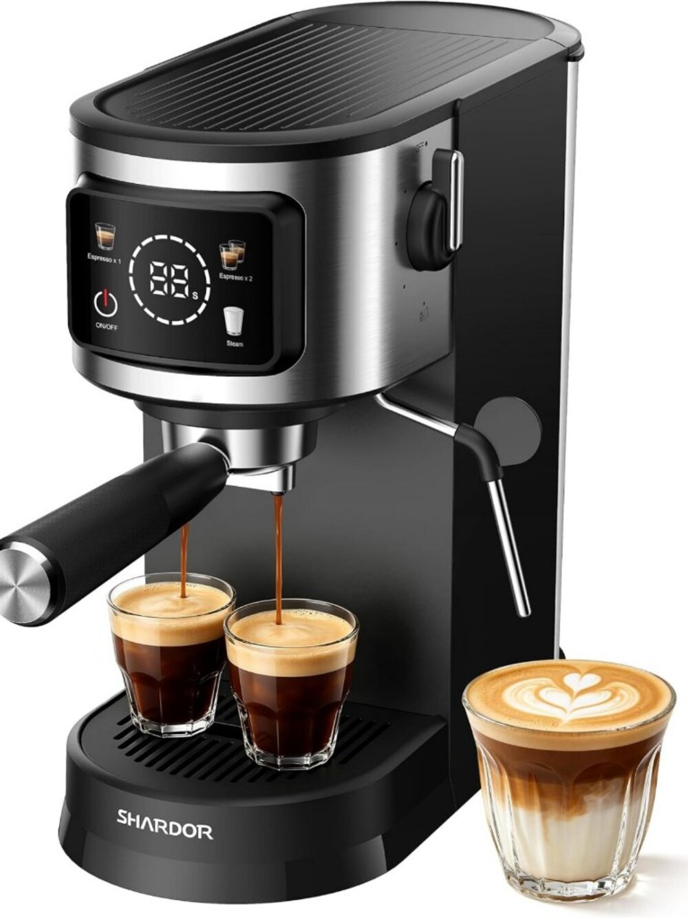 Espresso Machine with Milk Frother for Cappuccino & Latte - Perfect Coffee Maker